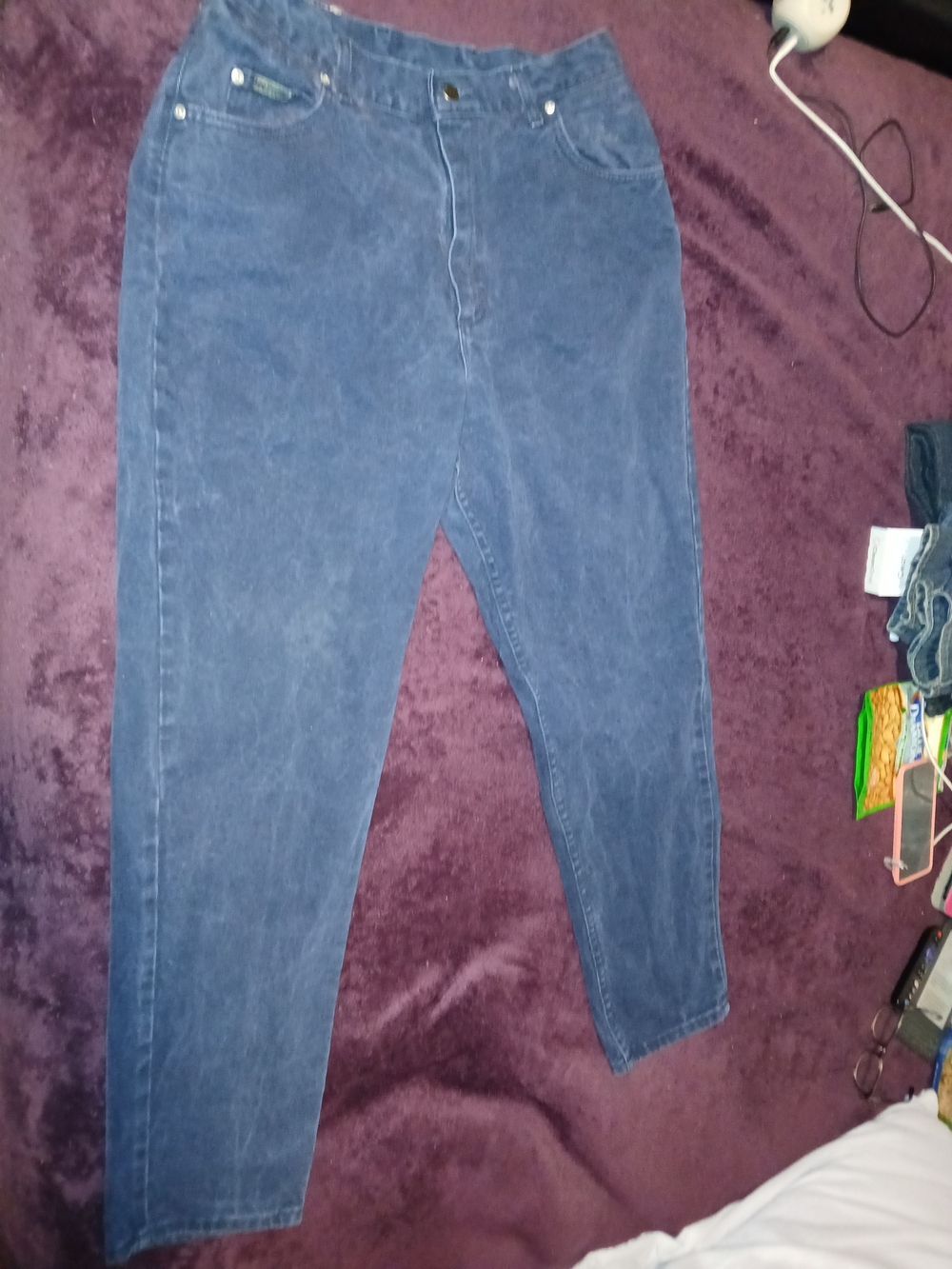 Lee Riveted High-Waist Straight Leg Jeans - Dark Wash Blue